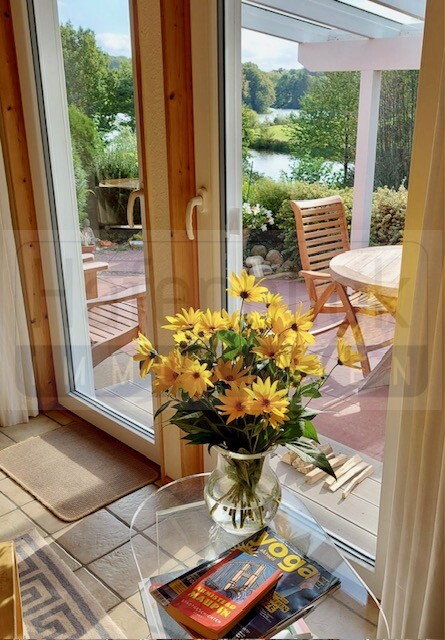 Wohnzimmerfenster mit Seeblick Einfamilienhaus Sch�nwalde am Bungsberg / M�nchneversdorf