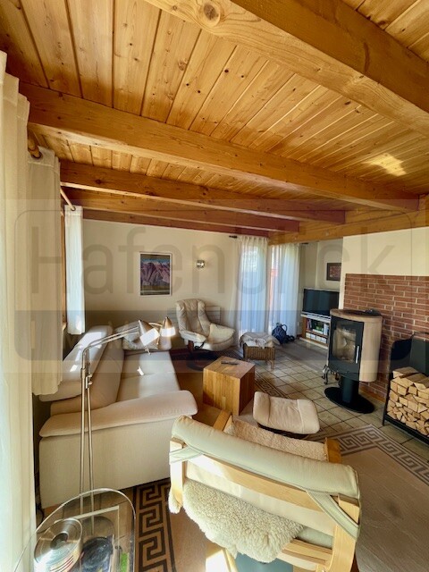 Sofaecke mit Kamin Einfamilienhaus Sch�nwalde am Bungsberg / M�nchneversdorf