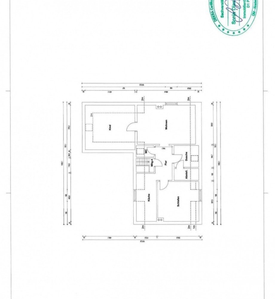 Grundriss Obergeschoss Mehrfamilienhaus L�beck