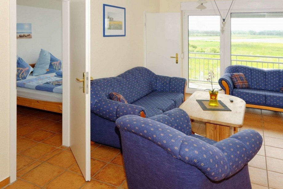 Wohnzimmer- Panoramausblick Wohnung B�rgerende - Rethwisch