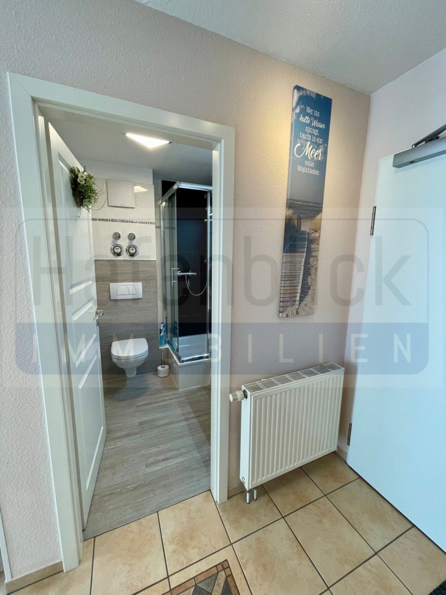 Duschbad Durchblick Erdgeschosswohnung Scharbeutz