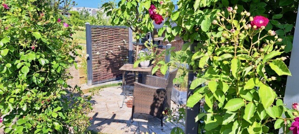 Gartensitzecke Bungalow Heiligenhafen