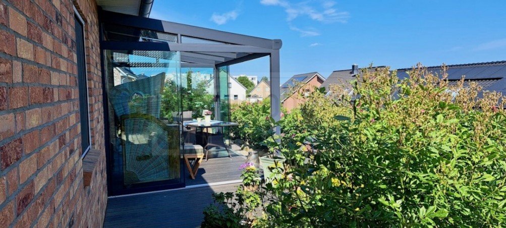 Wintergarten mit Meerblick Bungalow Heiligenhafen