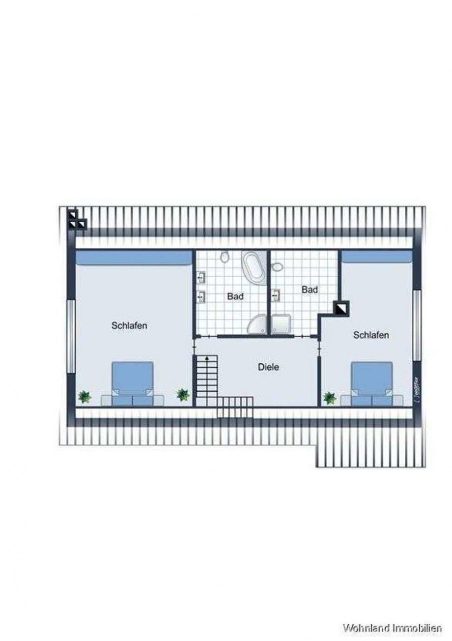 Grundriss.Obergeschoss Grundst�ck Ammersbek