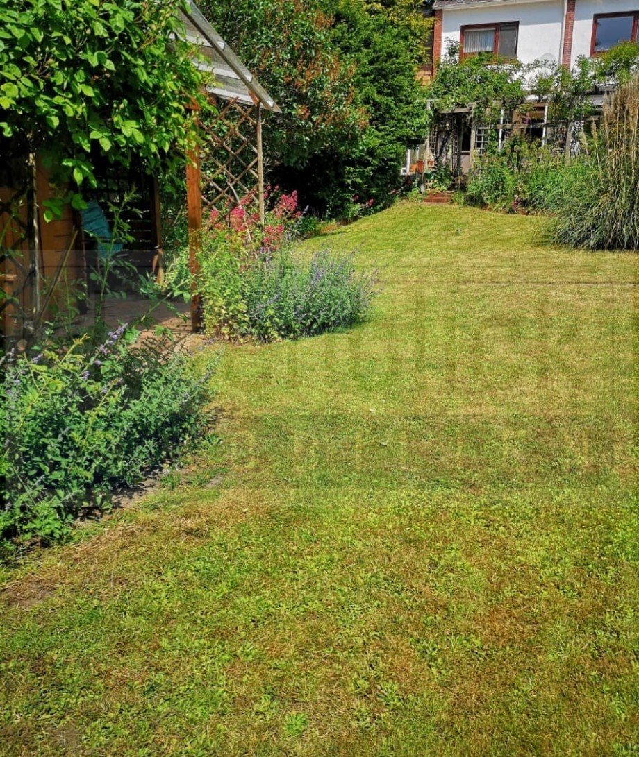 Garten mit Gartenhaus Mehrfamilienhaus Preetz