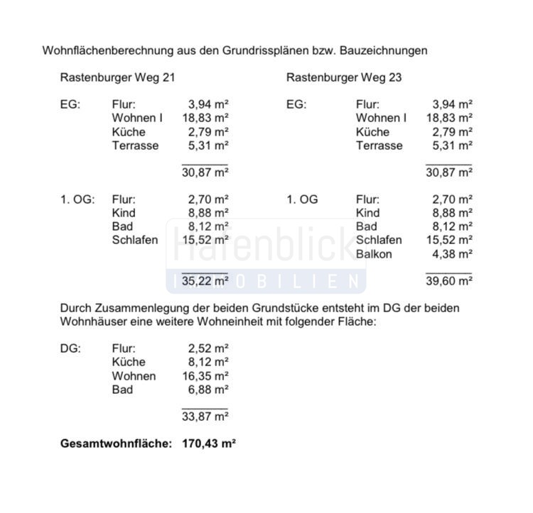 Wohnfl�chenberechnung Mehrfamilienhaus Preetz