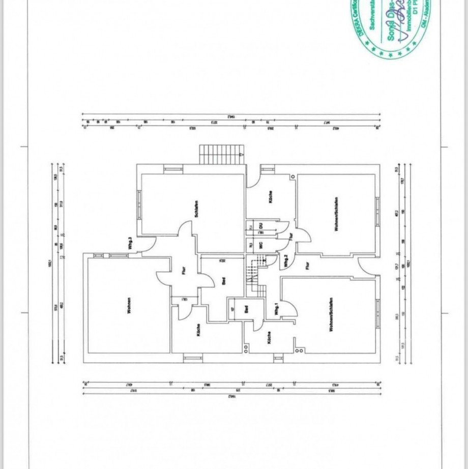 Grundriss Erdgeschoss Mehrfamilienhaus L�beck