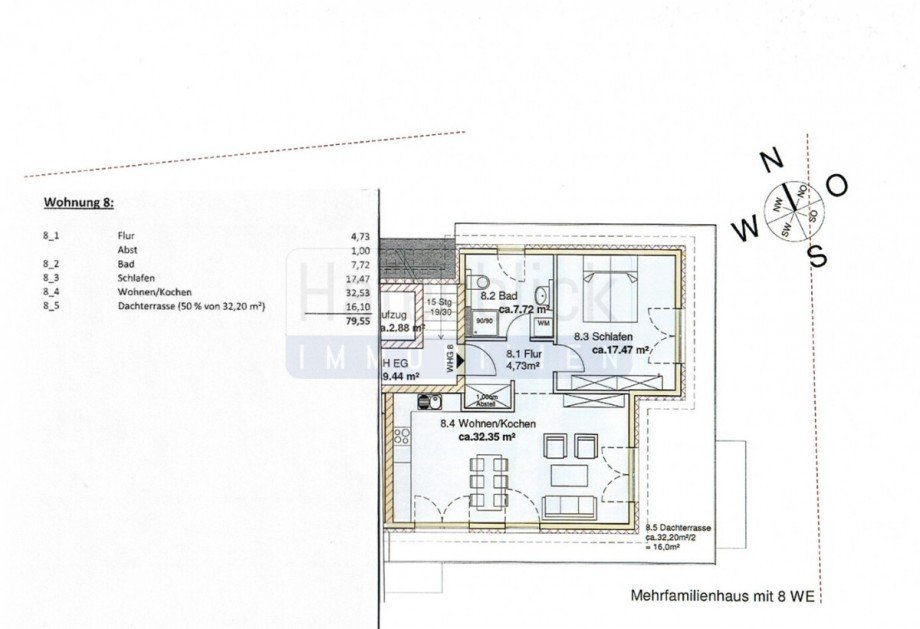 GR_WFL-Berechnung Dachgeschosswohnung Bad Schwartau