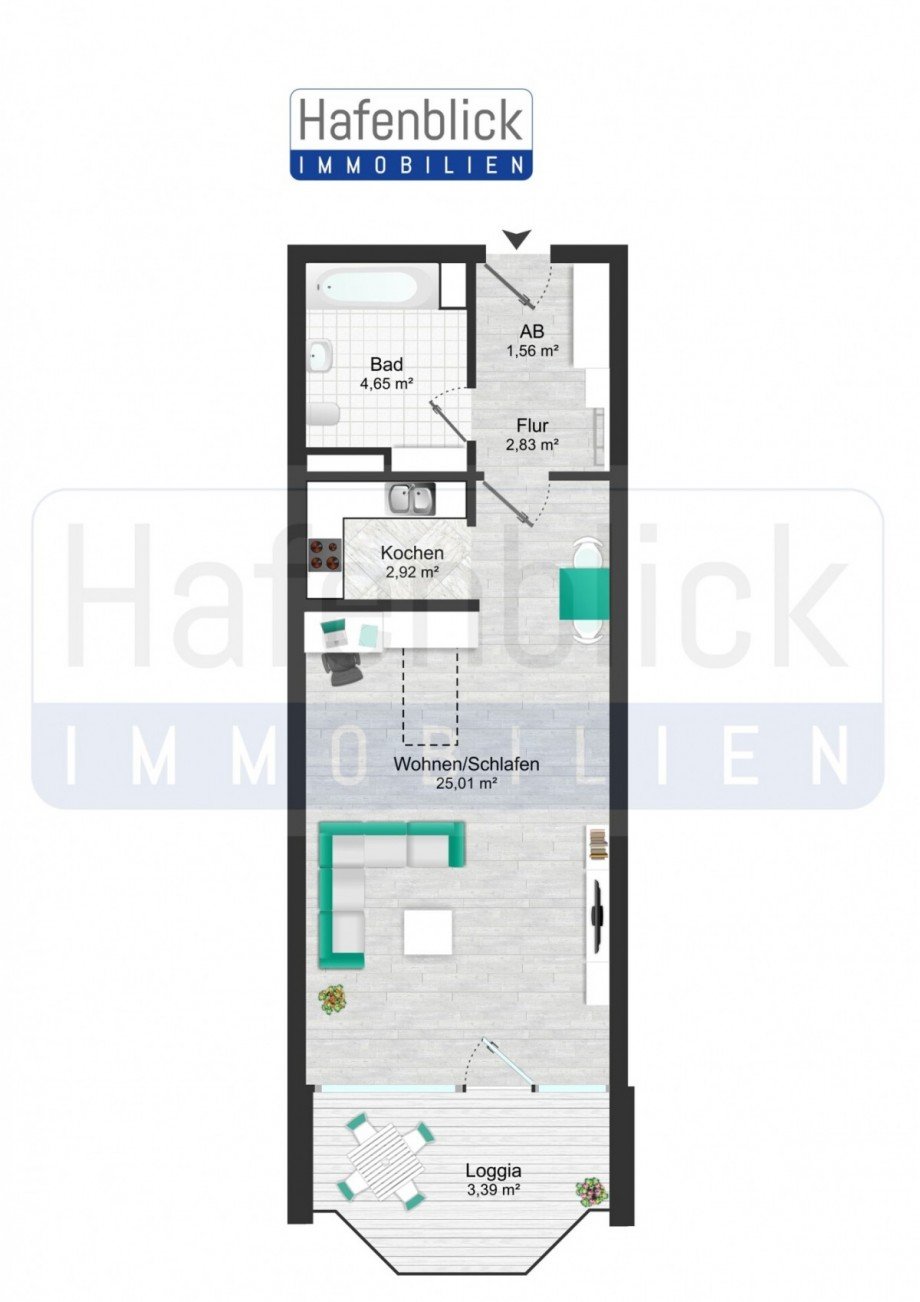 Grundriss (2) Wohnung L�beck
