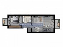 Grundriss Top Lage am Strand ! 2 Zimmer Wohnung -2 Balkone -Stellplatz -Teilmeerblick- Scharbeutz - Haffkrug